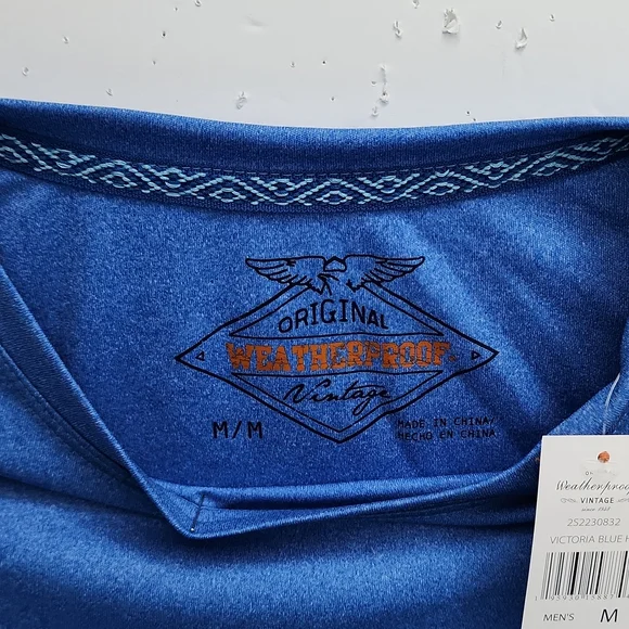 WEATHERPROOF LONG SLEVES RASHGUARD, BLUE, MEDIUM, UPF 50+ - Picture 9 of 12